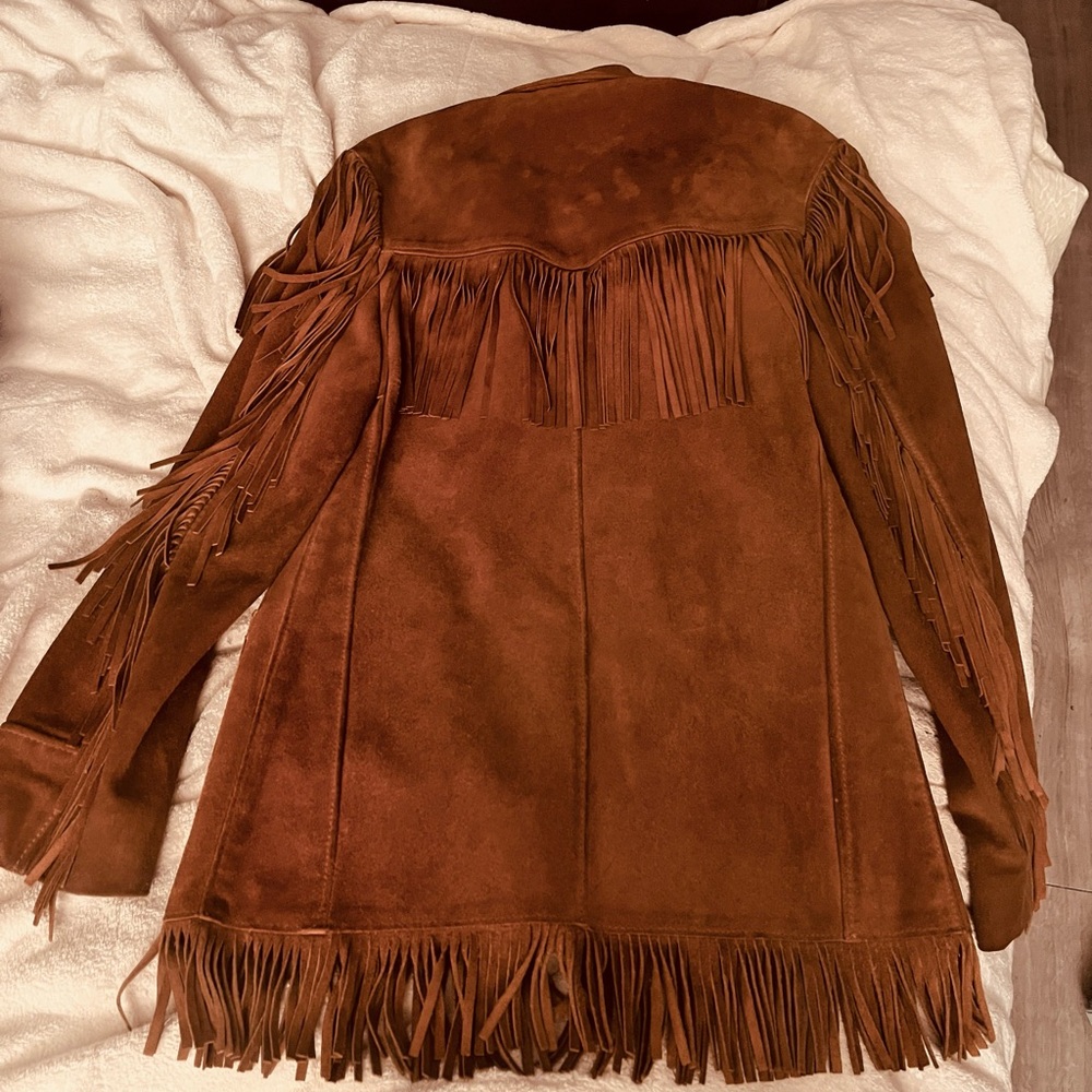 Mint VTG suede fringe jacket - Picture 2 of 11
